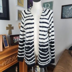 Rewind Striped Whiskered Cardigan Sweater Size Medium NWT